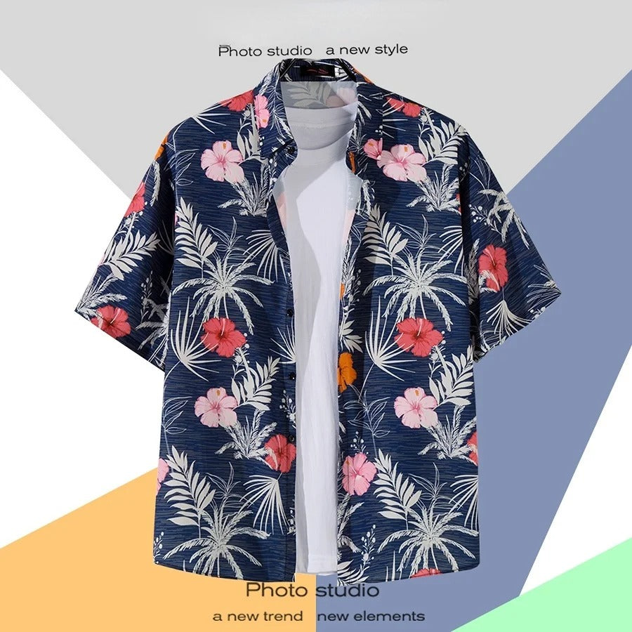 Men Street Fashion Summer Daily Shirt Hawaiian