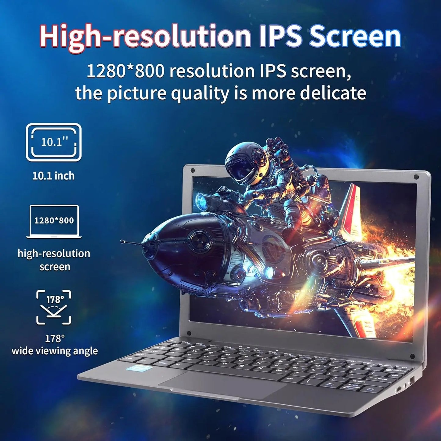 TOPOSH 10.1-inch Mini Laptop Celeron J4125 Quad Core 12G RAM