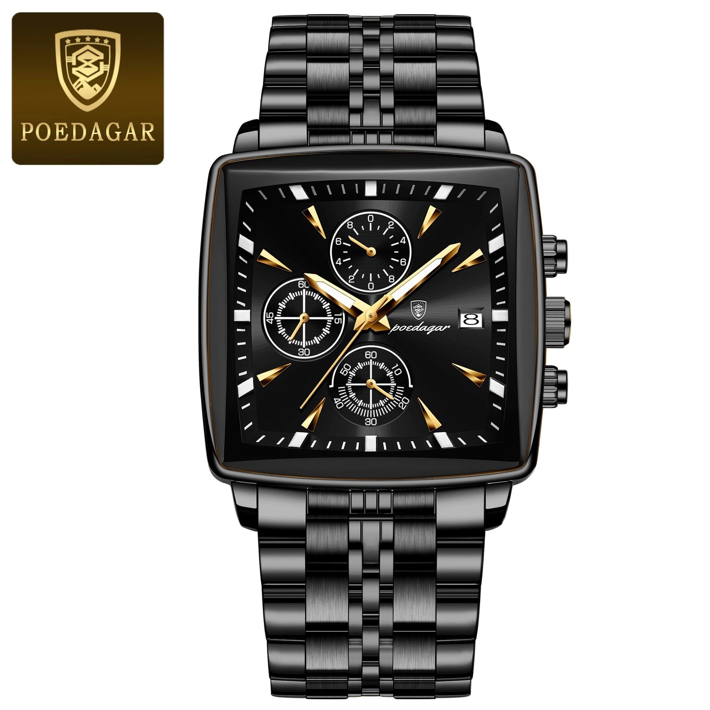 POEDAGAR Fashion Men Watch Luminous Waterproof