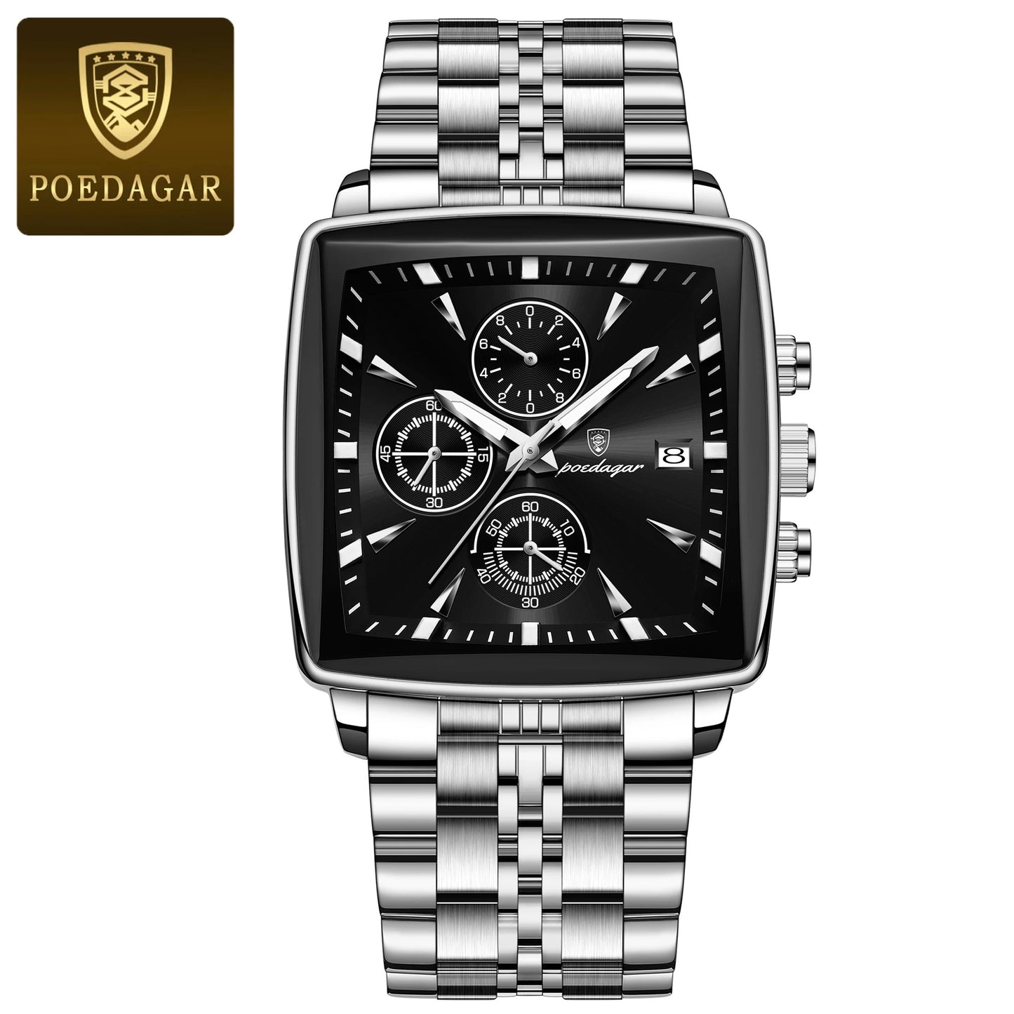 POEDAGAR Fashion Men Watch Luminous Waterproof