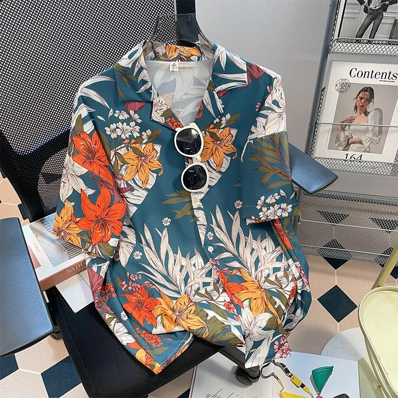 Men Street Fashion Summer Daily Shirt Hawaiian