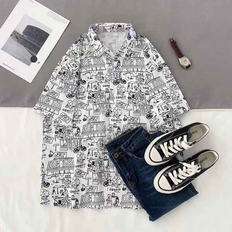 Men Street Fashion Summer Daily Shirt Hawaiian