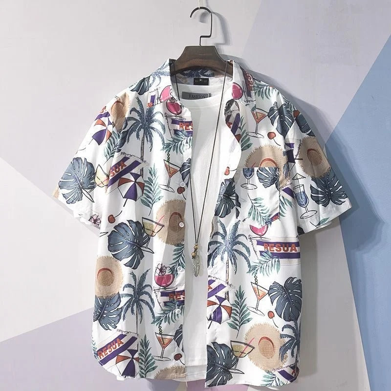 Men Street Fashion Summer Daily Shirt Hawaiian