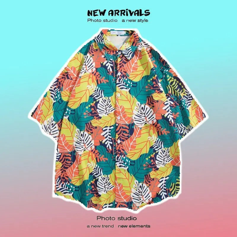 Men Street Fashion Summer Daily Shirt Hawaiian