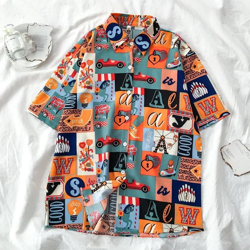 Men Street Fashion Summer Daily Shirt Hawaiian