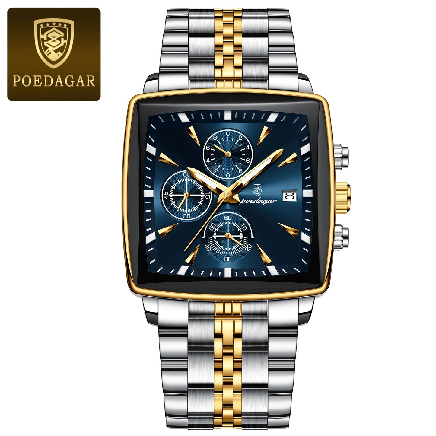 POEDAGAR Fashion Men Watch Luminous Waterproof