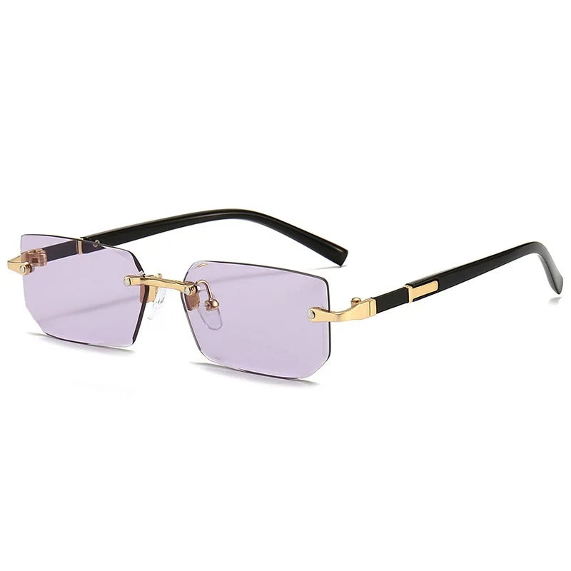 Frameless Trimmed Square Sunglasses Fashion Personalized