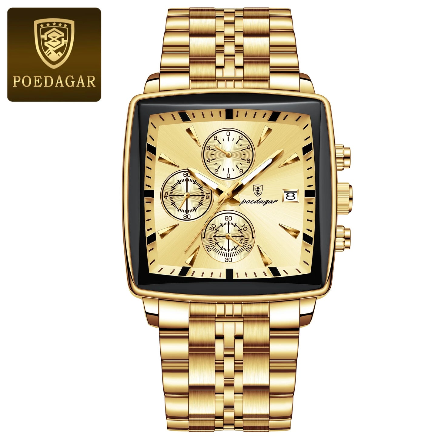 POEDAGAR Fashion Men Watch Luminous Waterproof