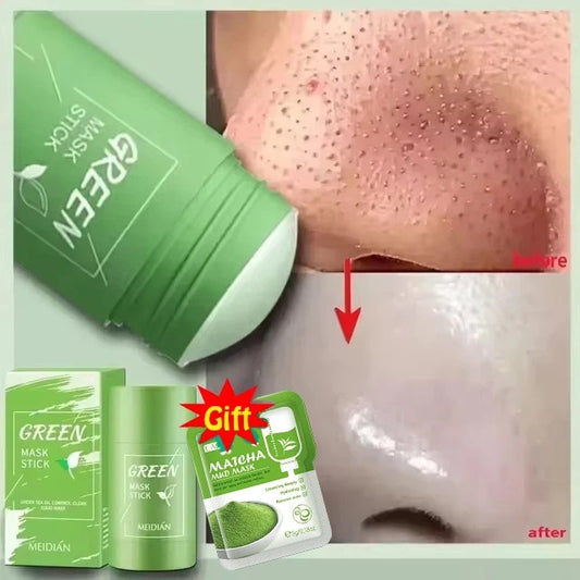 Remove Blackhead Mud Mask Green Tea Face Clean Stick Dispel Pimple