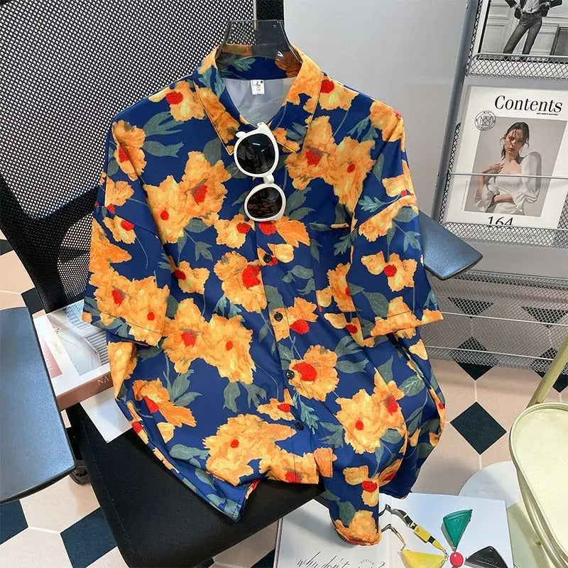Men Street Fashion Summer Daily Shirt Hawaiian