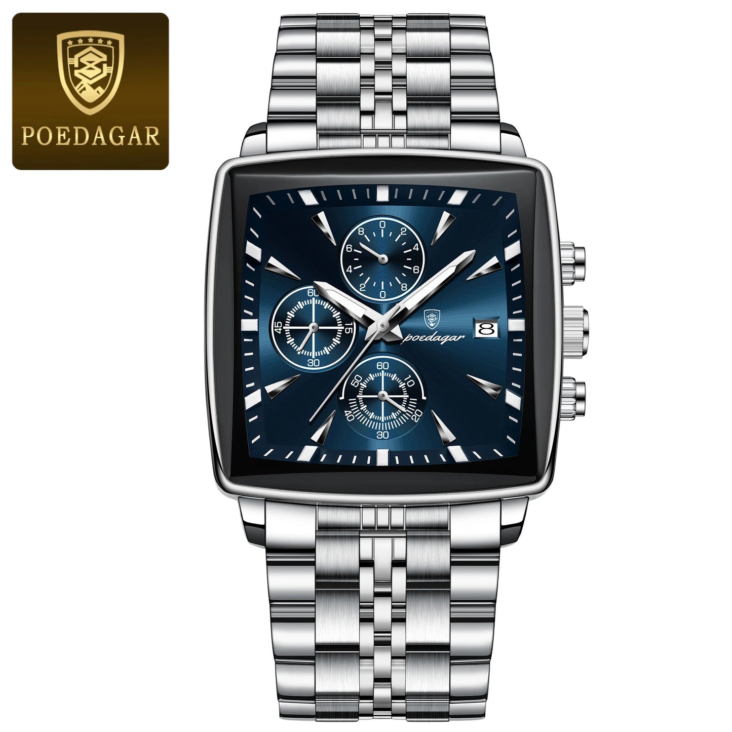 POEDAGAR Fashion Men Watch Luminous Waterproof