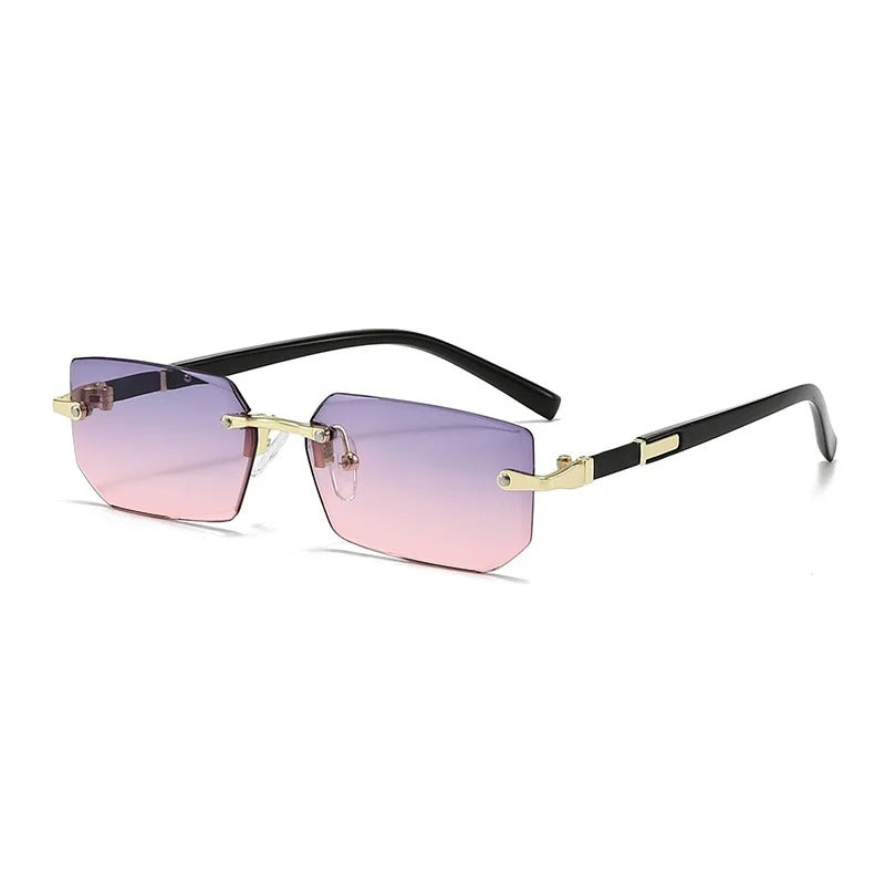 Frameless Trimmed Square Sunglasses Fashion Personalized